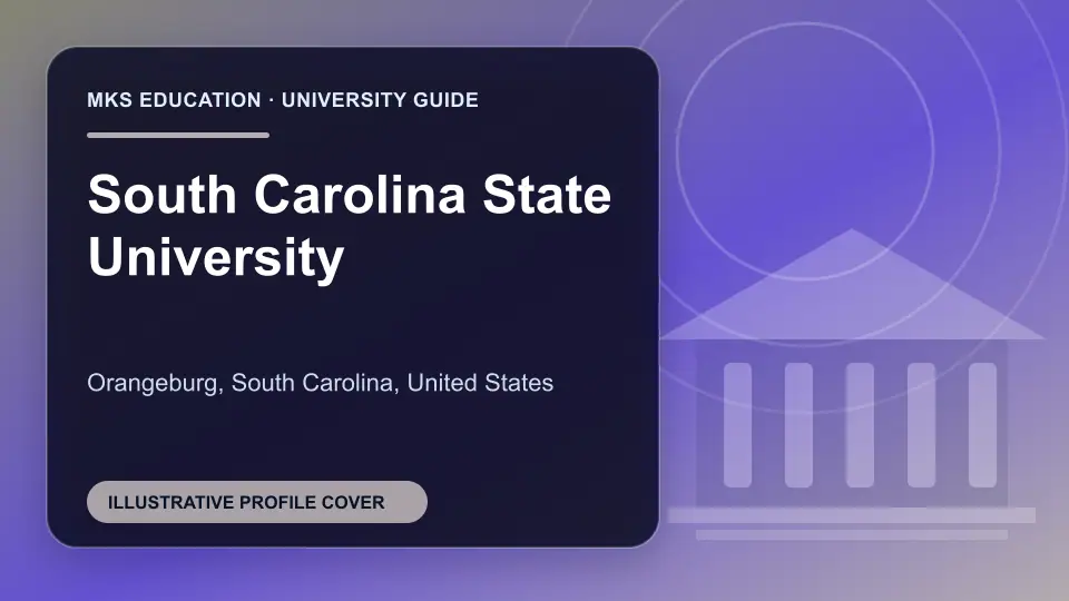 Illustrative MKS Education profile cover for South Carolina State University in the USA