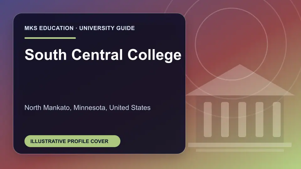 Illustrative MKS Education profile cover for South Central College in the USA