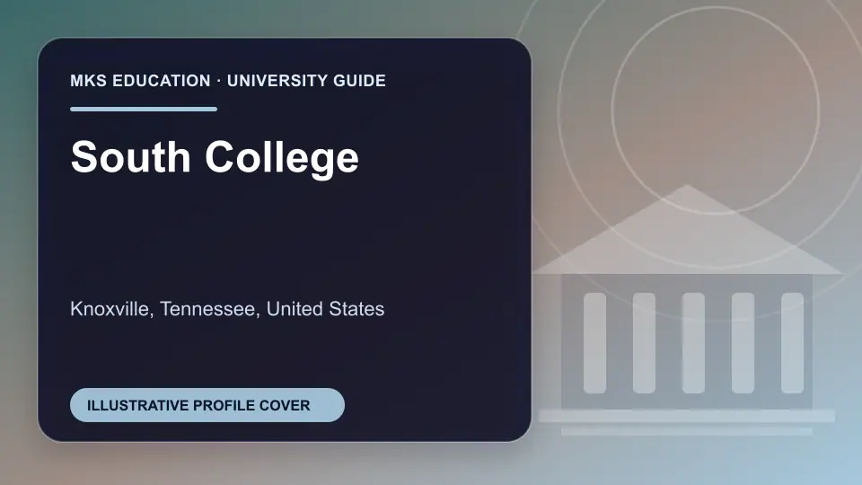 Illustrative MKS Education profile cover for South College in the USA
