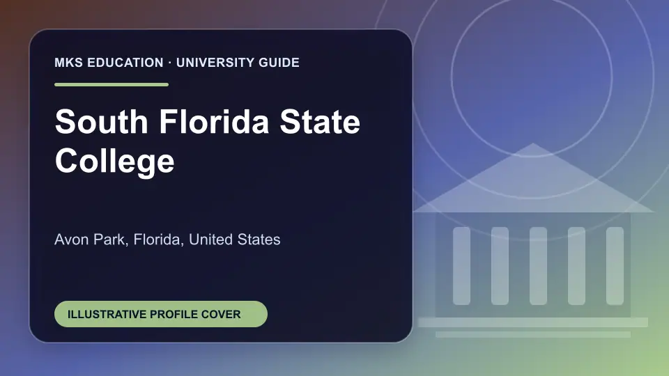 Illustrative MKS Education profile cover for South Florida State College in the USA