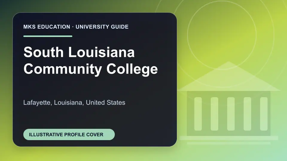 Illustrative MKS Education profile cover for South Louisiana Community College in the USA