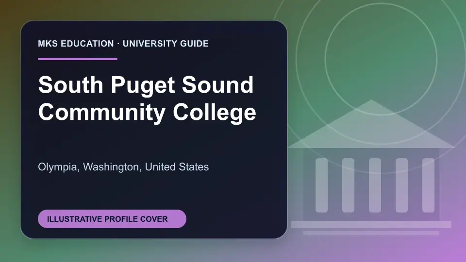 Illustrative MKS Education profile cover for South Puget Sound Community College in the USA