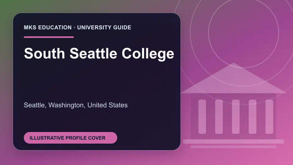 Illustrative MKS Education profile cover for South Seattle College in the USA