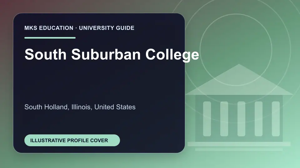 Illustrative MKS Education profile cover for South Suburban College in the USA