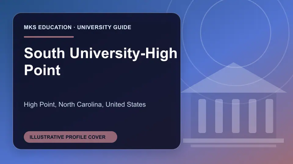 Illustrative MKS Education profile cover for South University-High Point in the USA