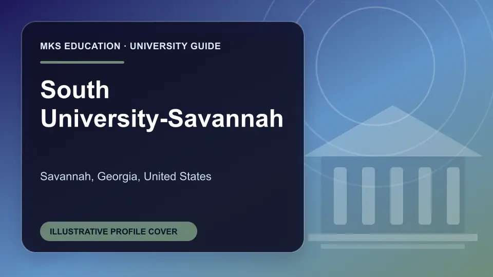Illustrative MKS Education profile cover for South University-Savannah in the USA