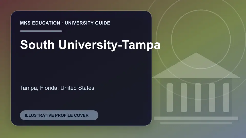 Illustrative MKS Education profile cover for South University-Tampa in the USA