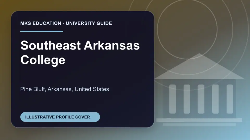 Illustrative MKS Education profile cover for Southeast Arkansas College in the USA