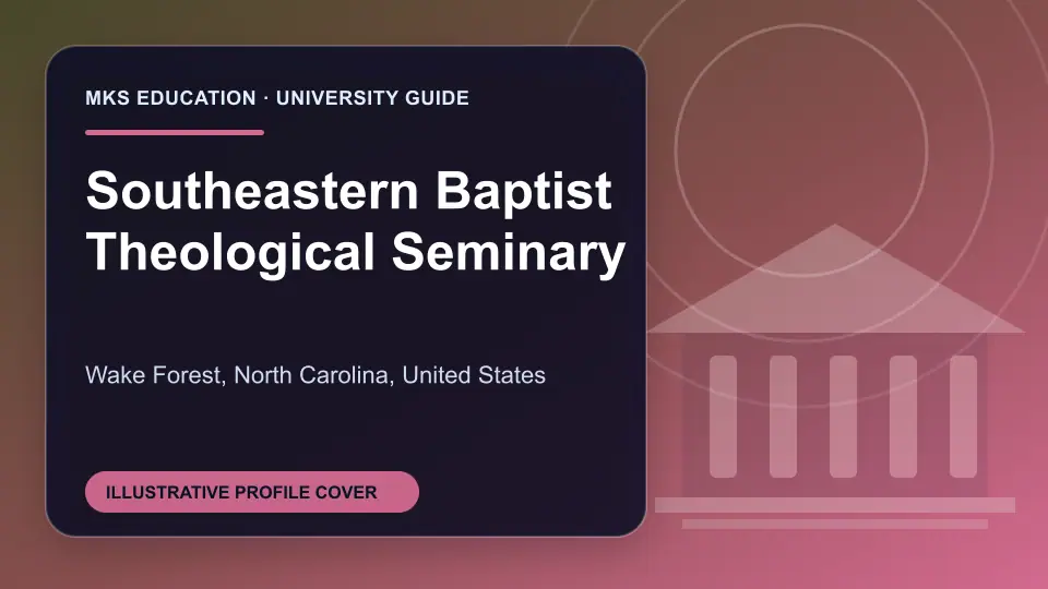 Illustrative MKS Education profile cover for Southeastern Baptist Theological Seminary in the USA