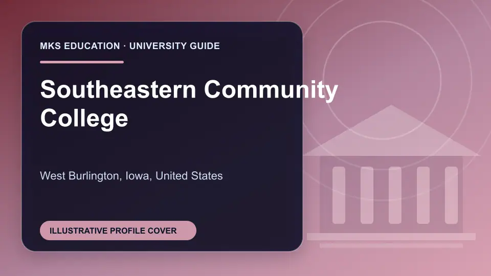 Illustrative MKS Education profile cover for Southeastern Community College in the USA