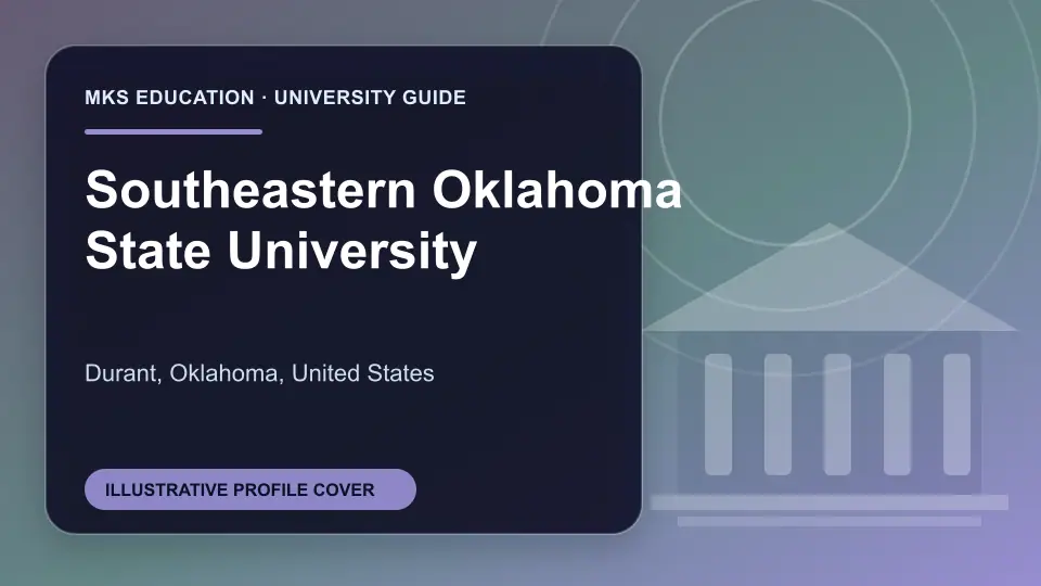 Illustrative MKS Education profile cover for Southeastern Oklahoma State University in the USA
