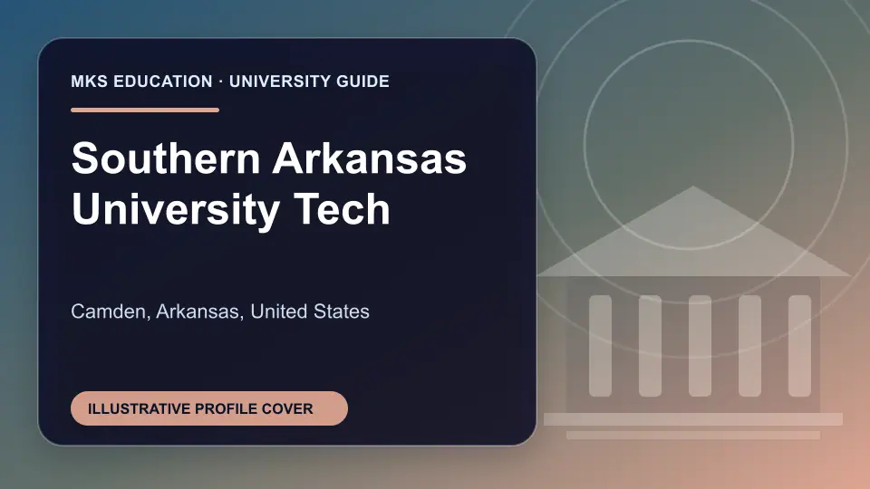 Illustrative MKS Education profile cover for Southern Arkansas University Tech in the USA