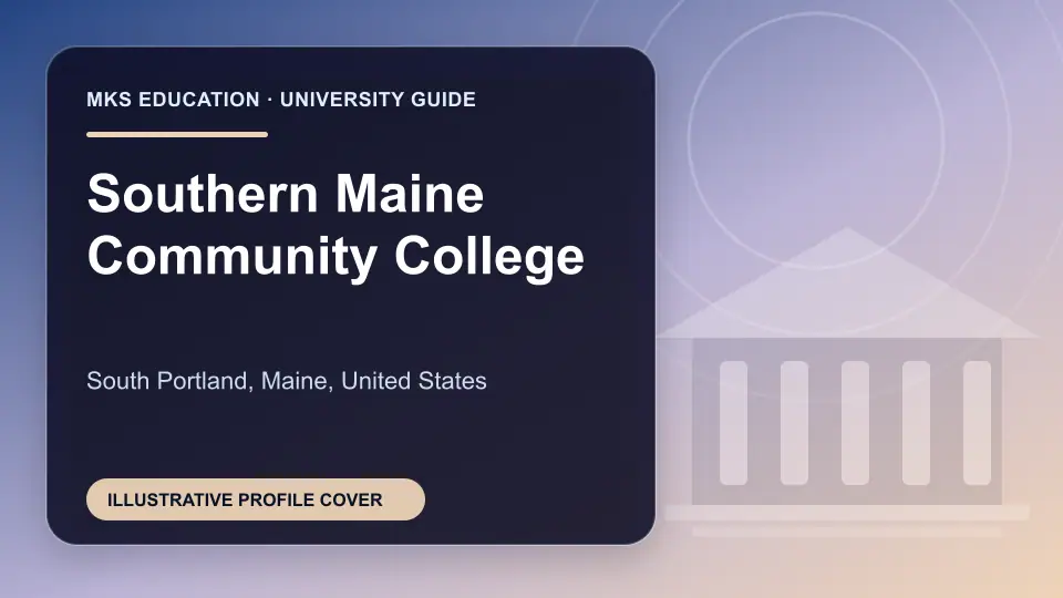 Illustrative MKS Education profile cover for Southern Maine Community College in the USA