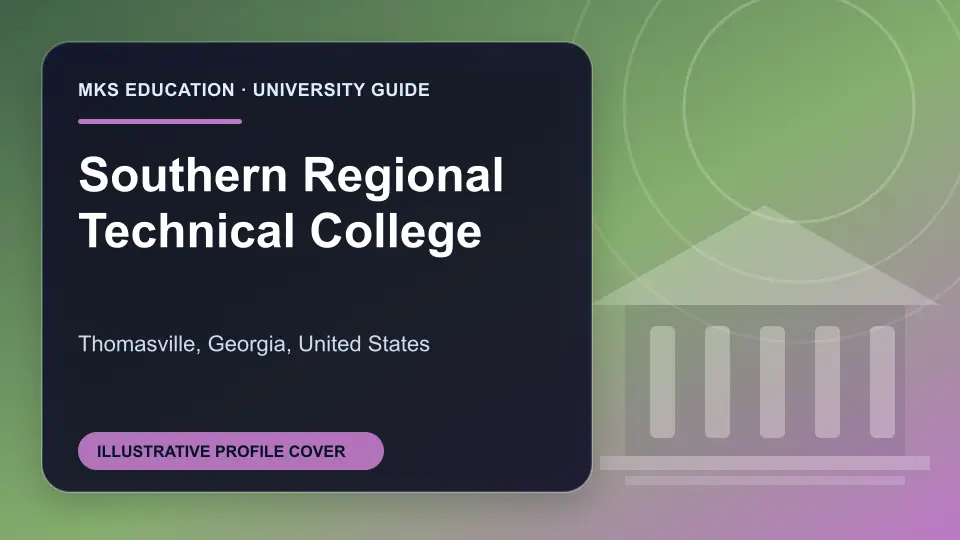 Illustrative MKS Education profile cover for Southern Regional Technical College in the USA