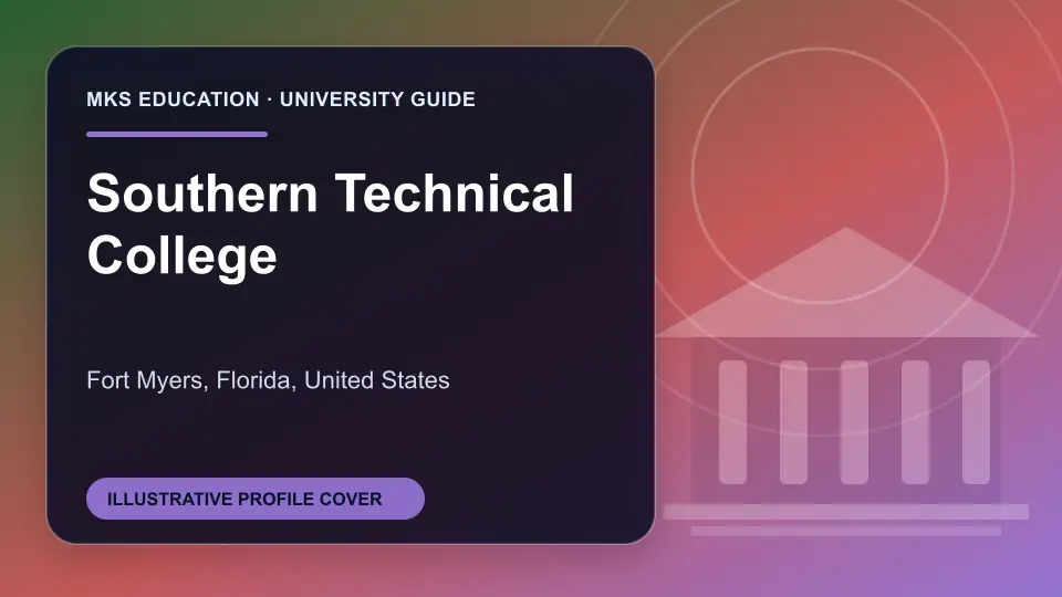 Illustrative MKS Education profile cover for Southern Technical College in the USA