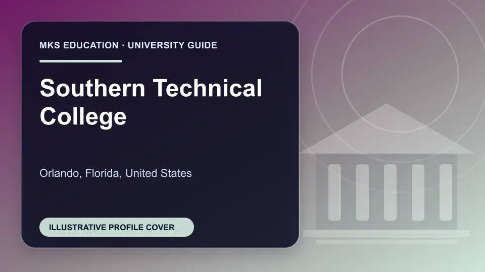 Illustrative MKS Education profile cover for Southern Technical College in the USA
