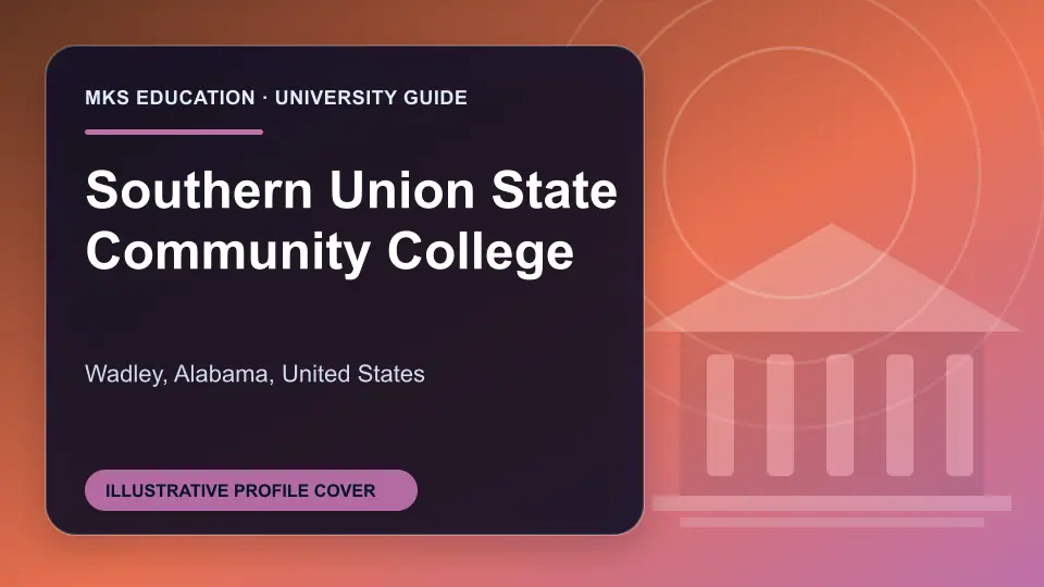 Illustrative MKS Education profile cover for Southern Union State Community College in the USA