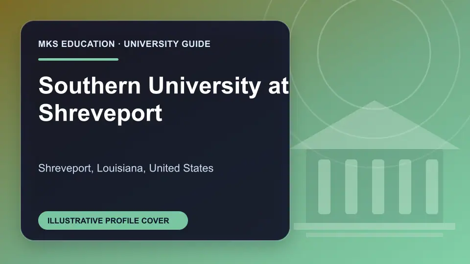 Illustrative MKS Education profile cover for Southern University at Shreveport in the USA