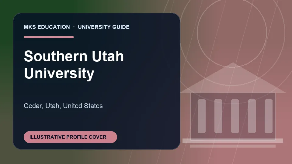 Illustrative MKS Education profile cover for Southern Utah University in United States
