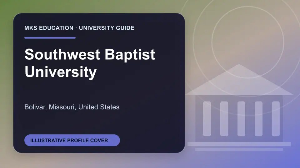 Illustrative MKS Education profile cover for Southwest Baptist University in the USA