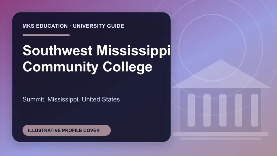 Illustrative MKS Education profile cover for Southwest Mississippi Community College in the USA