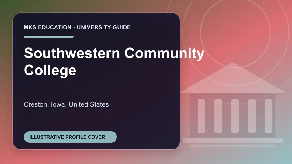 Illustrative MKS Education profile cover for Southwestern Community College in the USA