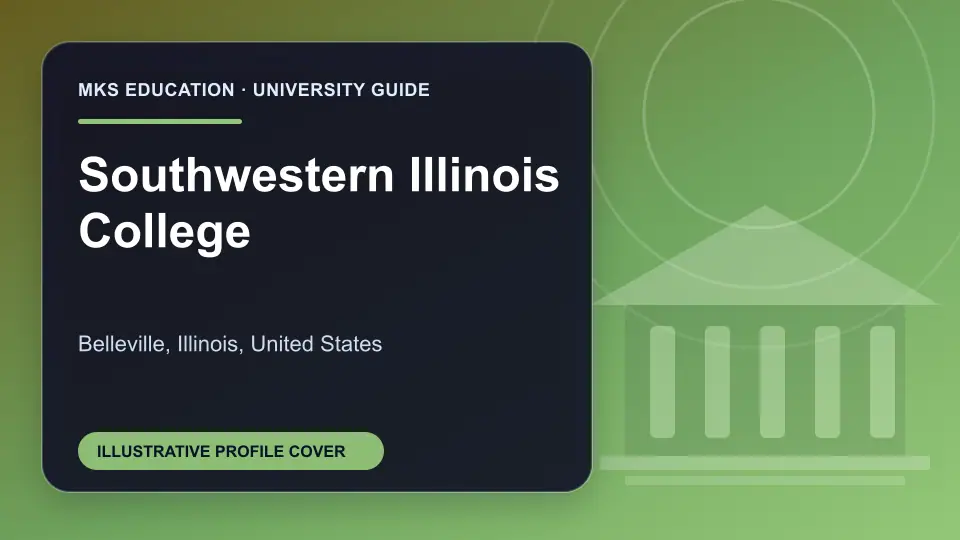 Illustrative MKS Education profile cover for Southwestern Illinois College in the USA