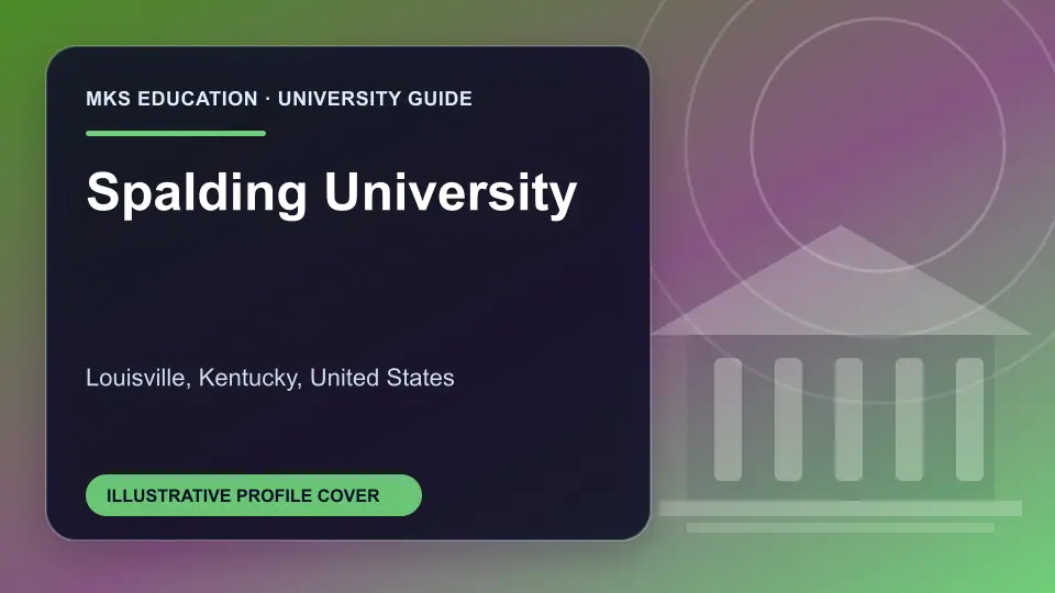 Illustrative MKS Education profile cover for Spalding University in the USA