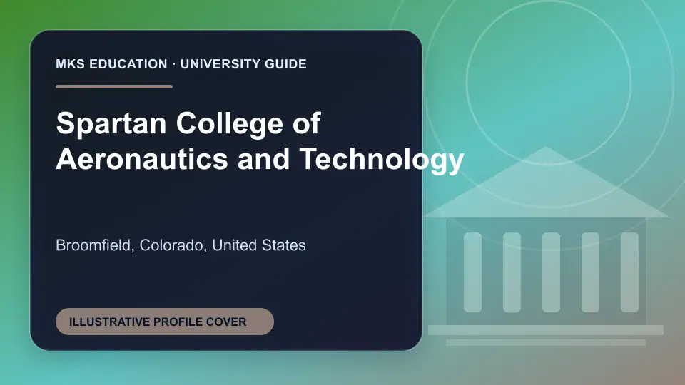 Illustrative MKS Education profile cover for Spartan College of Aeronautics and Technology in the USA