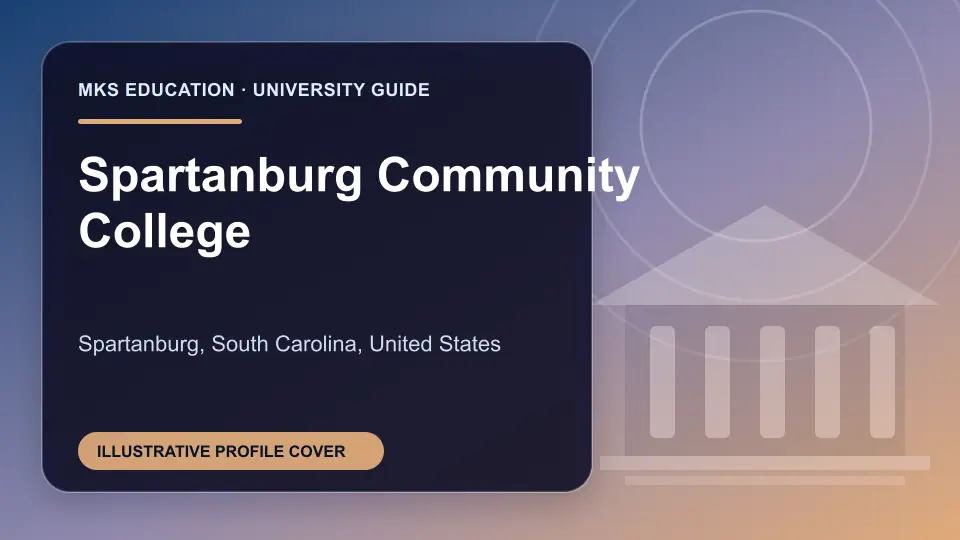 Illustrative MKS Education profile cover for Spartanburg Community College in the USA