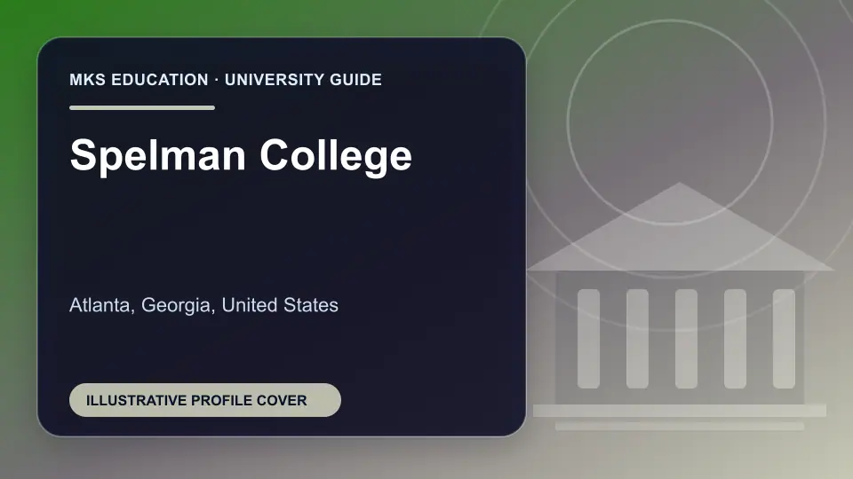 Illustrative MKS Education profile cover for Spelman College in the USA