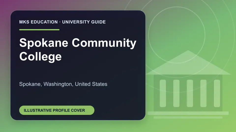 Illustrative MKS Education profile cover for Spokane Community College in the USA