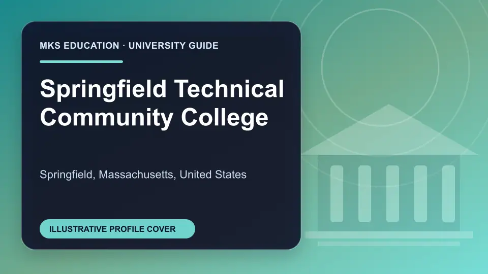Illustrative MKS Education profile cover for Springfield Technical Community College in the USA