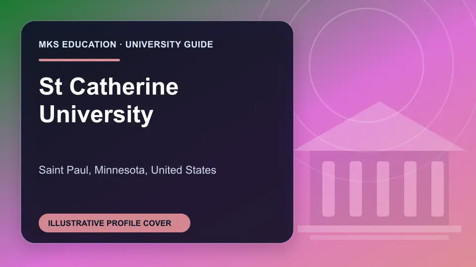 Illustrative MKS Education profile cover for St Catherine University in the USA