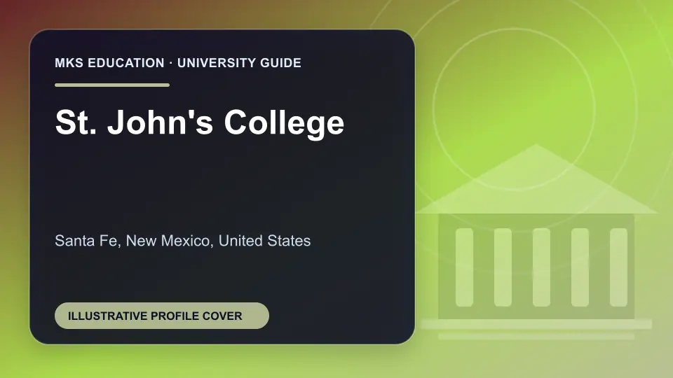 Illustrative MKS Education profile cover for St. John's College in the USA