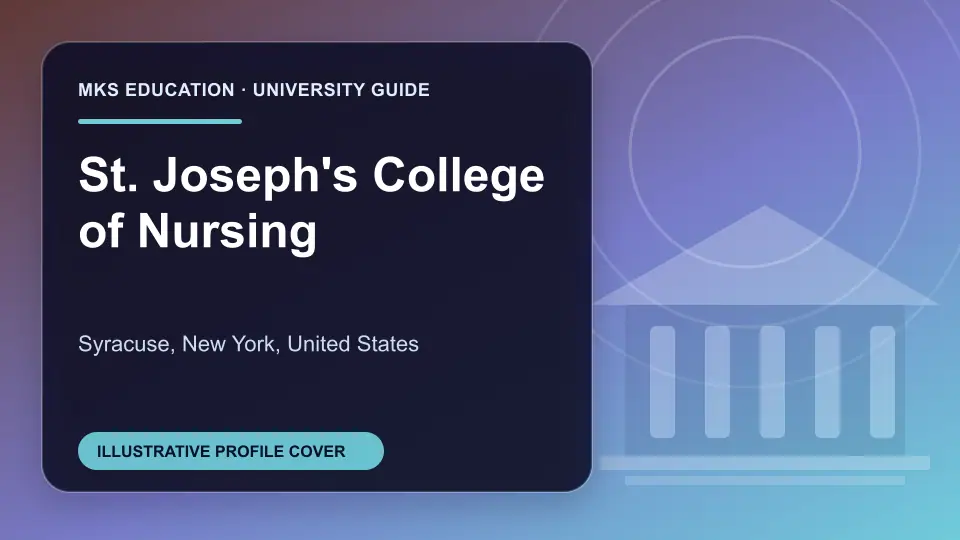 Illustrative MKS Education profile cover for St. Joseph's College of Nursing in the USA
