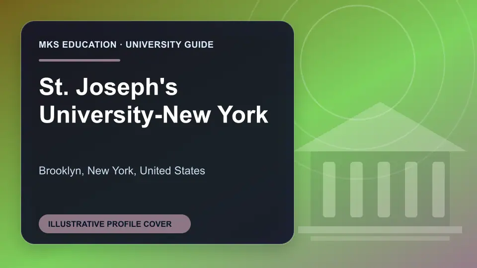 Illustrative MKS Education profile cover for St. Joseph's University-New York in the USA