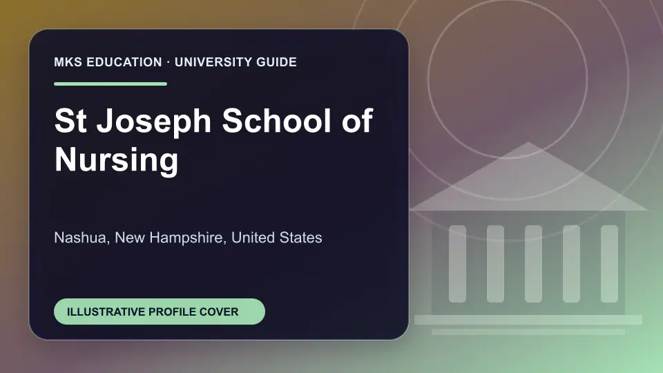Illustrative MKS Education profile cover for St Joseph School of Nursing in the USA