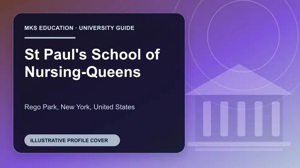 Illustrative MKS Education profile cover for St Paul's School of Nursing-Queens in the USA