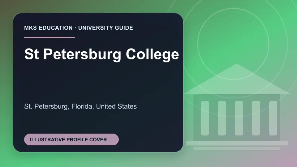 Illustrative MKS Education profile cover for St Petersburg College in the USA