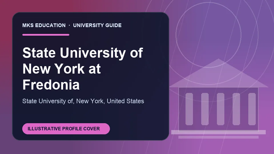 Illustrative MKS Education profile cover for State University of New York at Fredonia in United States