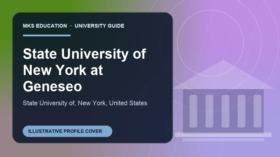 Illustrative MKS Education profile cover for State University of New York at Geneseo in United States