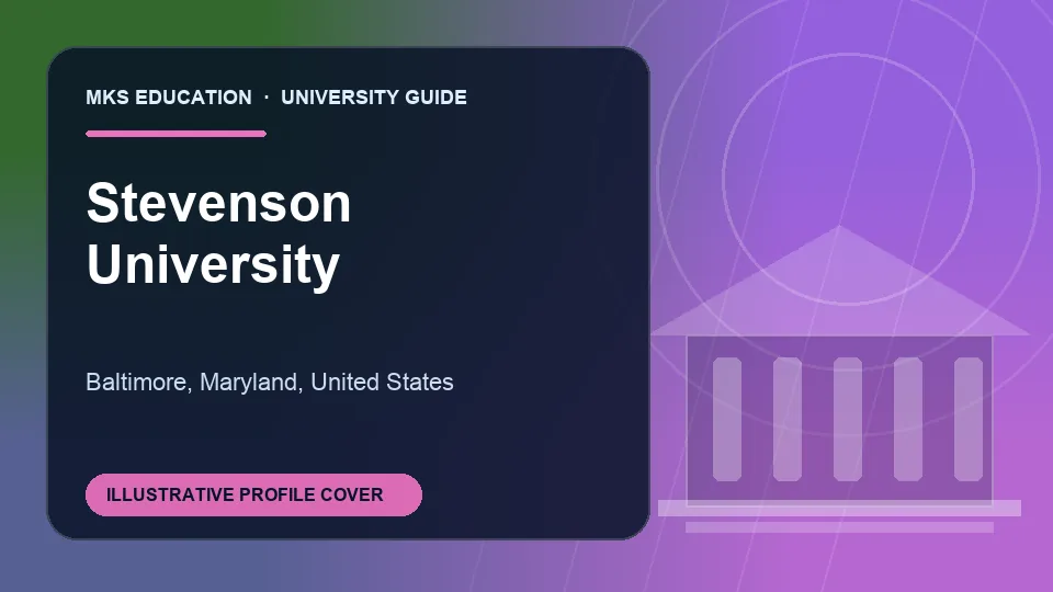 Illustrative MKS Education profile cover for Stevenson University in United States