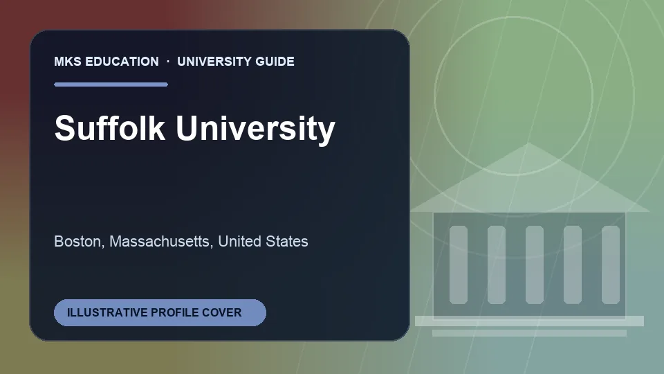 Illustrative MKS Education profile cover for Suffolk University in United States