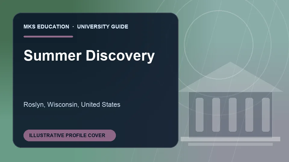 Illustrative MKS Education profile cover for Summer Discovery in the USA