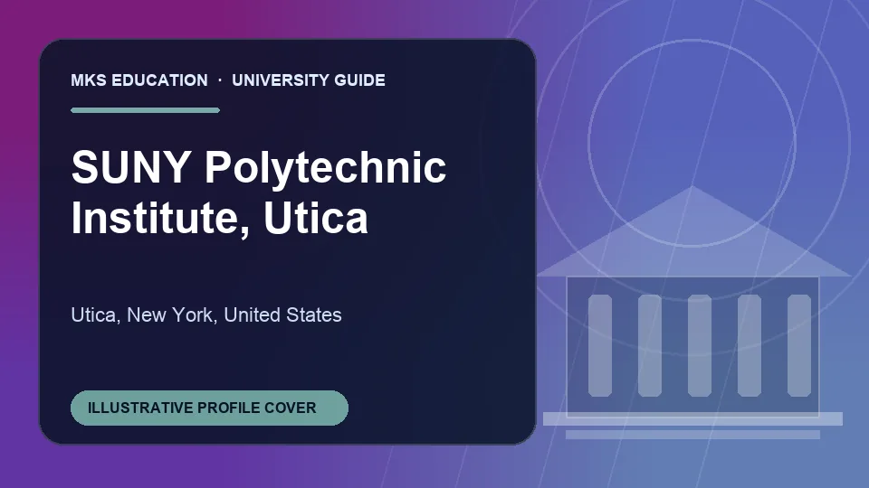 Illustrative MKS Education profile cover for SUNY Polytechnic Institute, Utica in United States