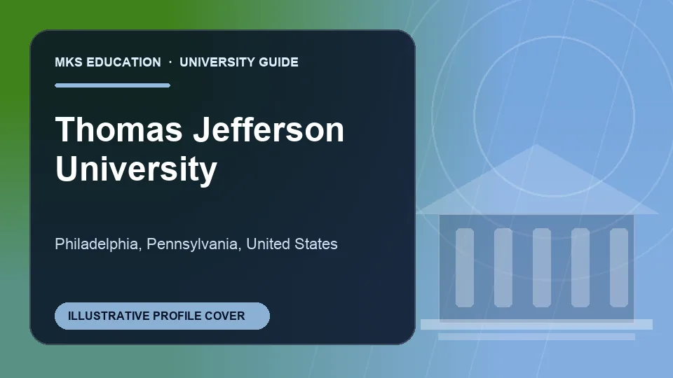 Illustrative MKS Education profile cover for Thomas Jefferson University in United States