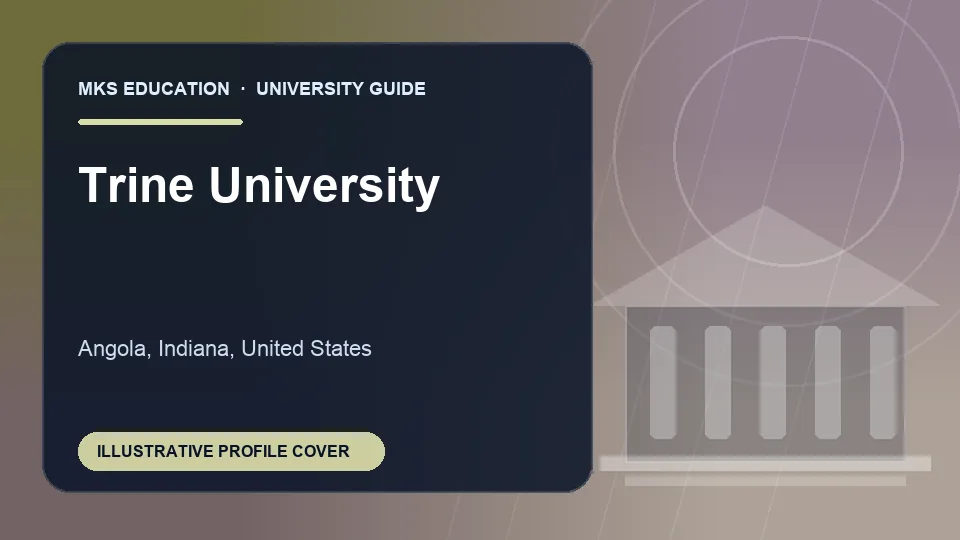 Illustrative MKS Education profile cover for Trine University in United States