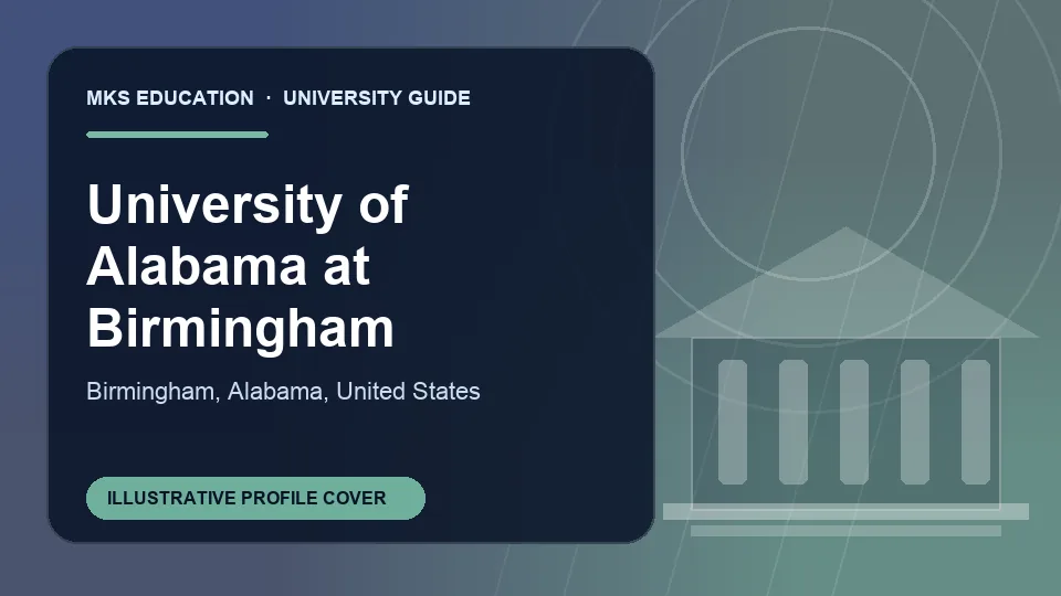 Illustrative MKS Education profile cover for University of Alabama at Birmingham in United States