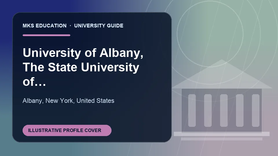 Illustrative MKS Education profile cover for University of Albany, The State University of New York, Albany in United States